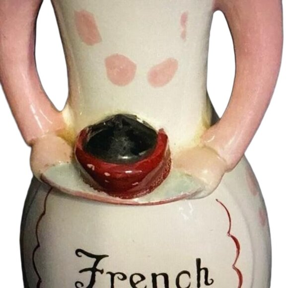 Vintage Menschik Goldman French Dressing Maid Cruet Pink Dot 1950s Japan - Picture 5 of 15